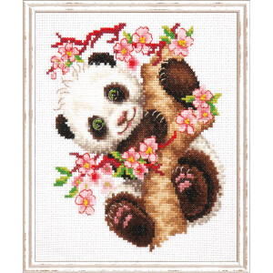 Kit point de croix Magic Needle Zweigart Edition "Panda", compté, DIY, 15x18cm