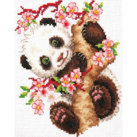 Kit point de croix Magic Needle Zweigart Edition "Panda", compté, DIY, 15x18cm