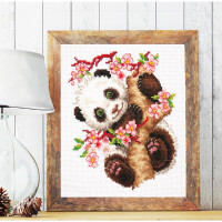 Magic Needle Zweigart Edition counted cross stitch kit "Panda", 15x18cm, DIY