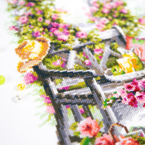 Набор для вышивания крестиком Magic Needle Zweigart Edition "Садовый уголок", счетный, 18x28см
