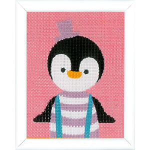 Vervaco Stickpackung "Pinguin", Stickbild vorgezeichnet, 12,5x16cm