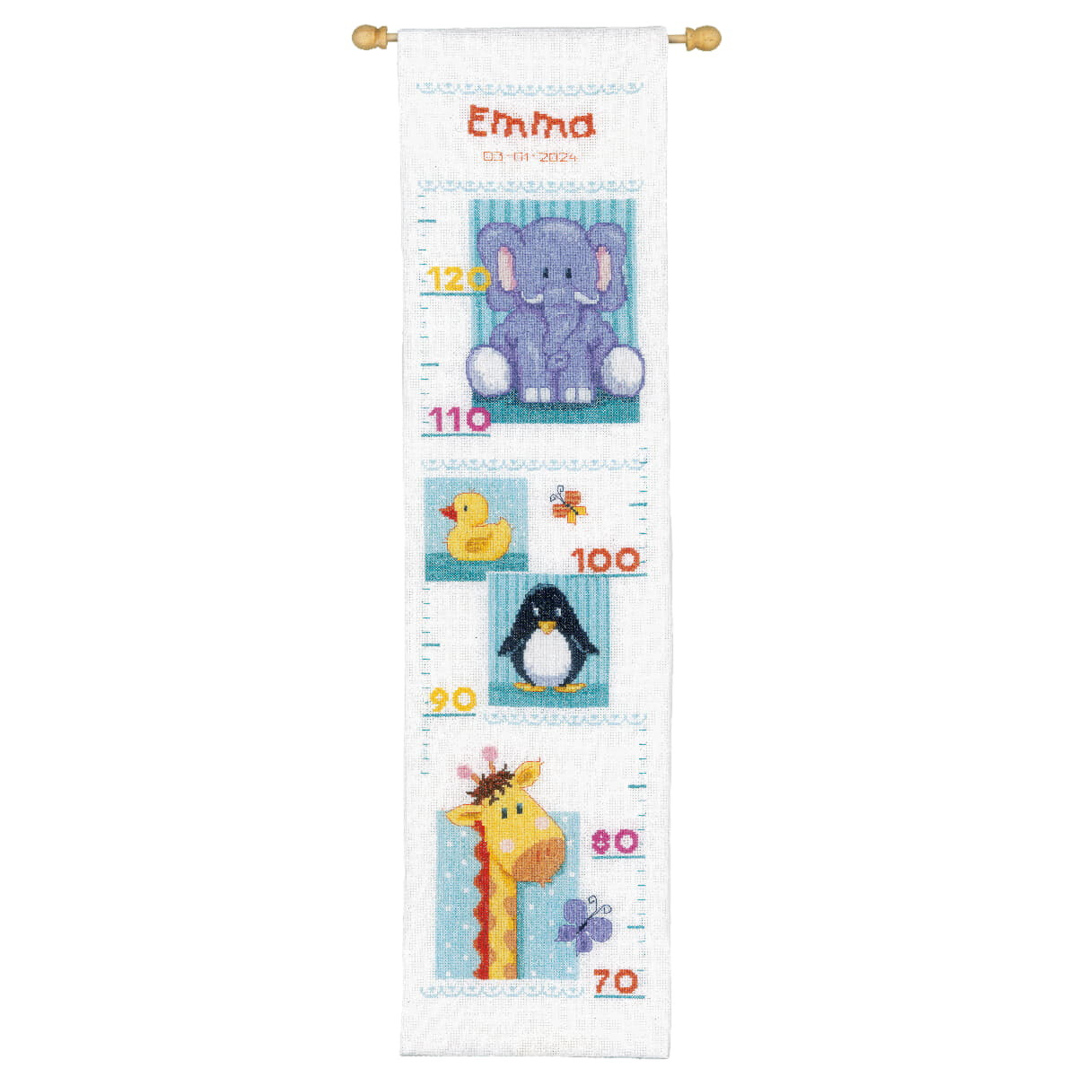 Vervaco counted cross stitch kit bar "Baby...