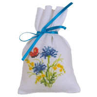 Травяные мешочки Vervaco набор для вышивки крестом "Полевые цветы" Набор из 3 шт., 8x12см, DIY