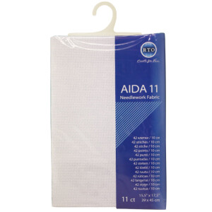 RTO Aida en blanco, 11ct, blanco, 39x45cm
