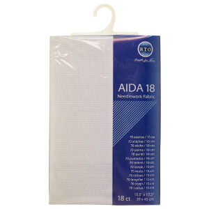 RTO Aida vierge, 18ct, blanc, 39x45cm