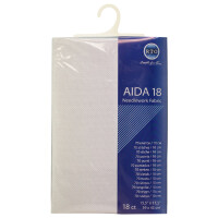 RTO Aida en blanco, 18 ct, blanco, 39x45cm