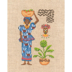 Le Bonheur des Dames kit punto croce "Donna africana...