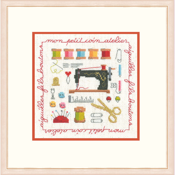Le Bonheur des Dames counted cross stitch kit "Couture Collection", 12,5x12,5cm, DIY