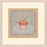 Le Bonheur des Dames Kreuzstich Set "Cupcake", Zählmuster, 13x12,5cm
