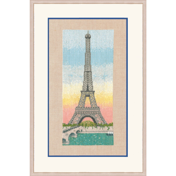 Le Bonheur des Dames Kreuzstich Set "Der Eiffelturm", Zählmuster, 10,5x24cm