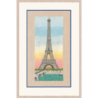 Le Bonheur des Dames Kreuzstich Set "Der Eiffelturm", Zählmuster, 10,5x24cm
