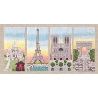Le Bonheur des Dames counted cross stitch kit "The Monuments Of Paris",  48x24cm, DIY