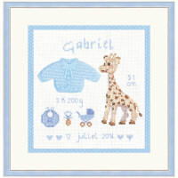 Le Bonheur des Dames counted cross stitch kit "Gabriel Birth", 12x12cm, DIY