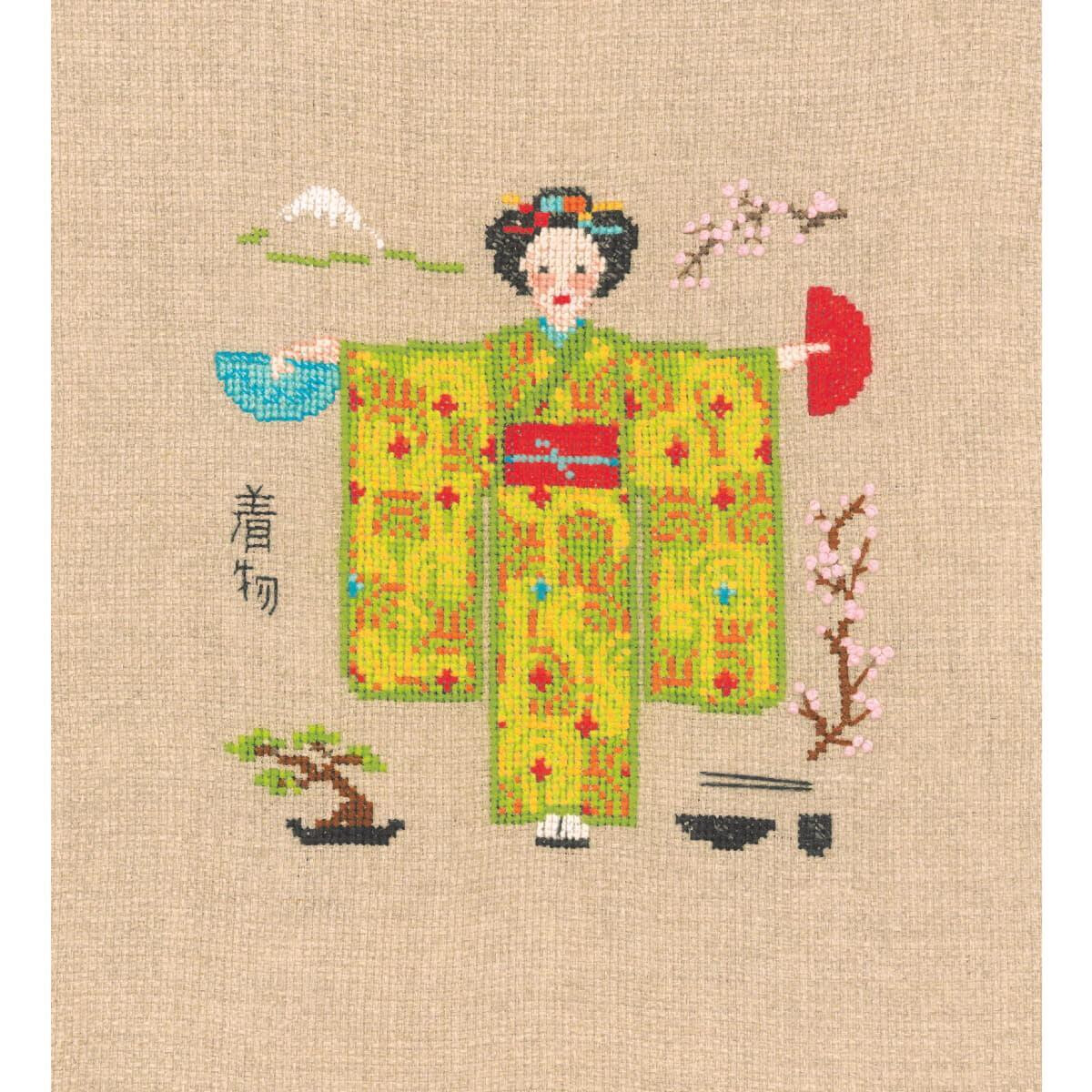 Kit point de croix Le Bonheur des Dames "Kimono...