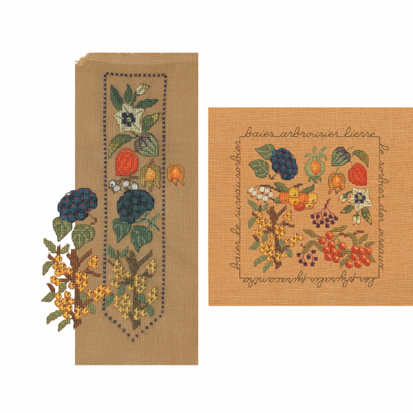 Le Bonheur des Dames counted cross stitch kit "Autumn Flowers", 13x14cm, DIY