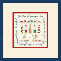 Le Bonheur des Dames counted cross stitch kit "July I", 10,5x10,5cm, DIY
