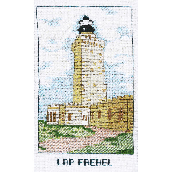 Le Bonheur des Dames Kreuzstich Set "Leuchtturm von Cap Frehel", Zählmuster, 10,5x17,5cm