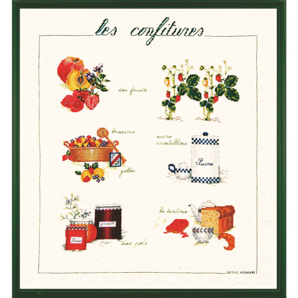 Le Bonheur des Dames counted cross stitch kit "Jams II", 40x46cm, DIY