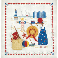 Le Bonheur des Dames counted cross stitch kit "Sea Accessories", 20x21cm, DIY