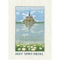 Le Bonheur des Dames counted cross stitch kit "Mont St Michel", 11x19cm, DIY