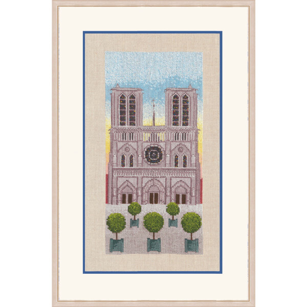 Le Bonheur des Dames counted cross stitch kit "Notre Dame De Paris", 10,5x24cm, DIY