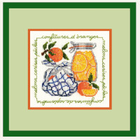 Le Bonheur des Dames counted cross stitch kit "Orange Jam", 11.5x11.5cm, DIY