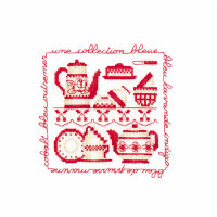 Le Bonheur des Dames counted cross stitch kit "Red Collection", 11.5x11.5cm, DIY