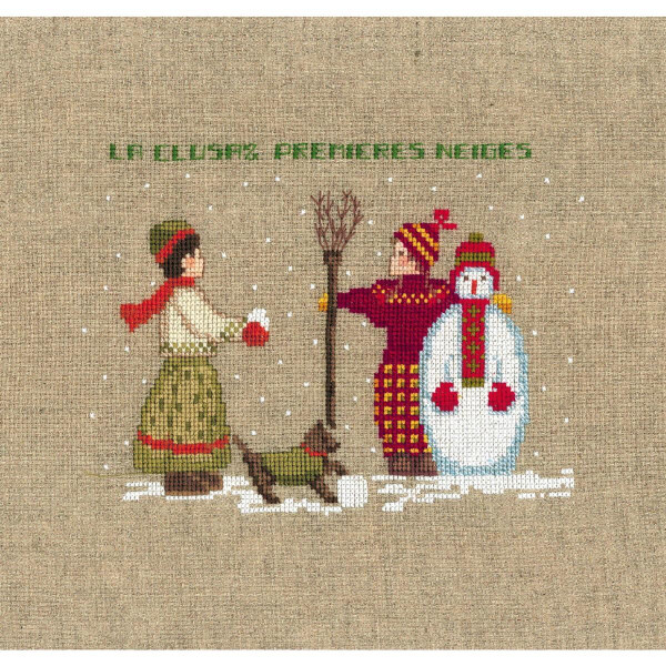 Le Bonheur des Dames counted cross stitch kit "Snowman", 13x17cm, DIY