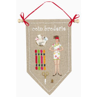 Le Bonheur des Dames kit punto croce "Embroidery Corner", contato, fai da te, 14x24cm