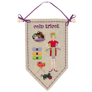 Le Bonheur des Dames counted cross stitch kit "Knit...