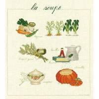Le Bonheur des Dames counted cross stitch kit "Soup", 40x46cm, DIY