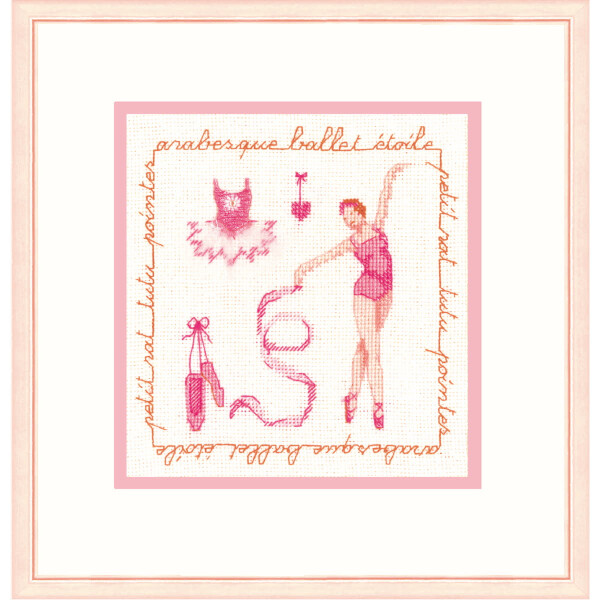 Le Bonheur des Dames kit punto croce contato "Dancer in pink", 12,5x12,5 cm, fai da te
