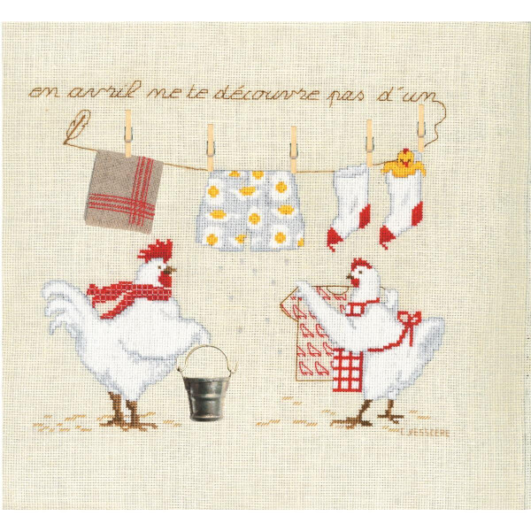 Le Bonheur des Dames counted cross stitch kit "Till Aprils Dead, Change Not A Thread I", 23x20cm, DIY