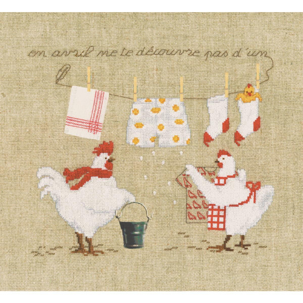 Le Bonheur des Dames borduurpakket "Till Aprils Dead, Change Not A Thread II", DIY, 23x20cm, DIY