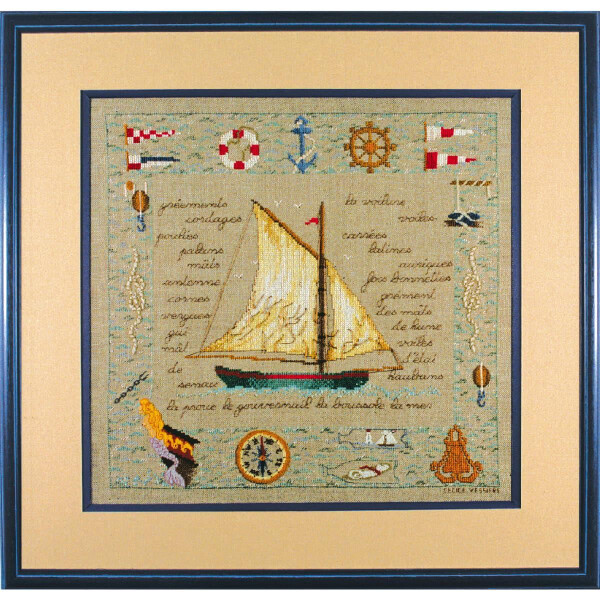 Le Bonheur des Dames counted cross stitch kit "Full Sail", 29,5x29,5cm, DIY