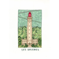 Le Bonheur des Dames counted cross stitch kit "Baleines Lighthouse", 11x19cm, DIY