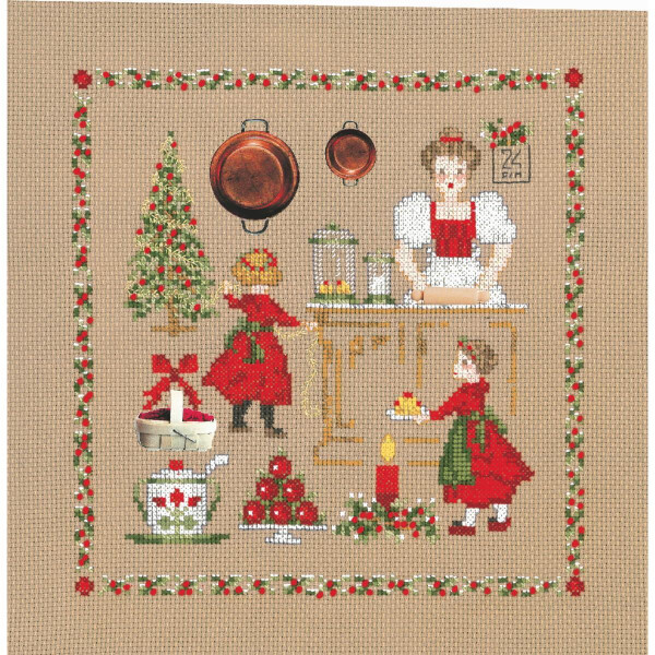 Le Bonheur des Dames counted cross stitch kit "Christmas Accessories", 20x21cm, DIY