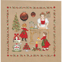 Le Bonheur des Dames counted cross stitch kit "Christmas Accessories", 20x21cm, DIY