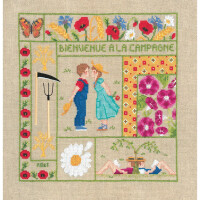 Le Bonheur des Dames counted cross stitch kit "Welcome August", 21x23cm, DIY