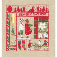 Le Bonheur des Dames borduurpakket "Welcome December", DIY, 21x23cm