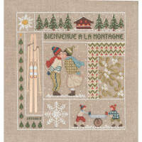 Le Bonheur des Dames borduurpakket "Welkom januari", DIY, 21x23cm