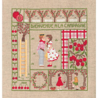 Le Bonheur des Dames counted cross stitch kit "Welcome June", 21x23cm, DIY