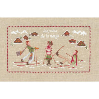 Le Bonheur des Dames counted cross stitch kit "Wintertime Pleasures", 31x17,5cm, DIY