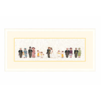 Le Bonheur des Dames Petit Point Borduurpakket "The Complete Wedding Embroidery", geteld, 8x34cm