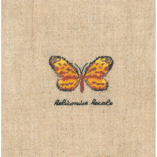 Le Bonheur des Dames Petit Point Набор для вышивания крестом "Желтая бабочка миниатюра", счетный, 3,5x4,5cм