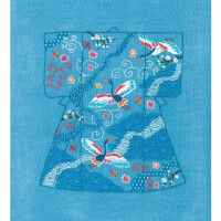 Kit da ricamo Le Bonheur des Dames Petit Point "Kimono Heron II", contato, 20,5x23cm