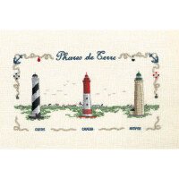 Le Bonheur des Dames Petit Point Kit punto croce "Fari di campagna", contato, 33x18cm