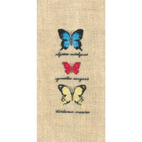 Le Bonheur des Dames Petit Point Kit de punto de cruz "Mariposas Miniatura", contado, 4,5x12cm