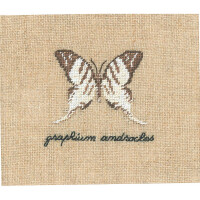 Le Bonheur des Dames Petit Point Stickpackung "Weiße Schmetterlingsminiatur", Zählmuster, 5x5,5cm