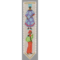 Le Bonheur des Dames bookmark counted cross stitch kit "African", 5x20cm, DIY